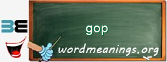 WordMeaning blackboard for gop